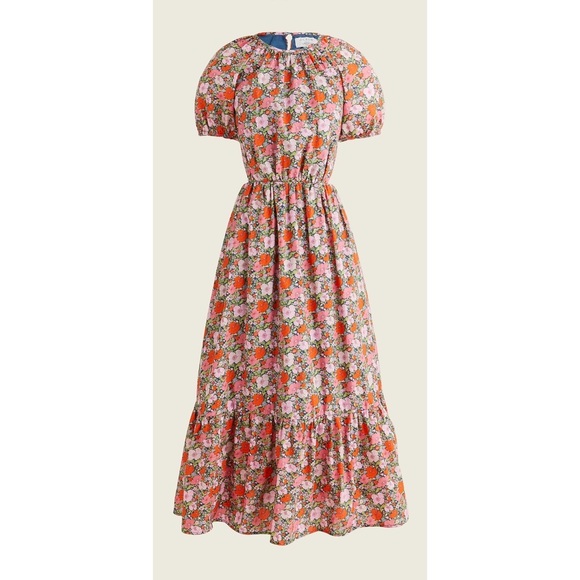 J. Crew Dresses & Skirts - J. Crew x Liberty Fabric Organic Cotton Cutout Floral Meadow Song Dress - Size 4